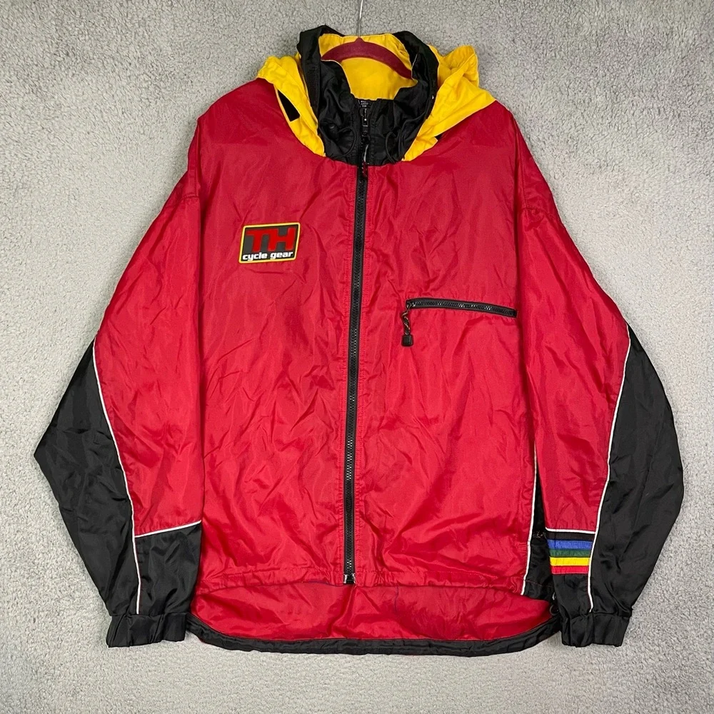 Vintage 90s‎ Tommy Hilfiger Cycling Cycle gear Windbreaker Jacket